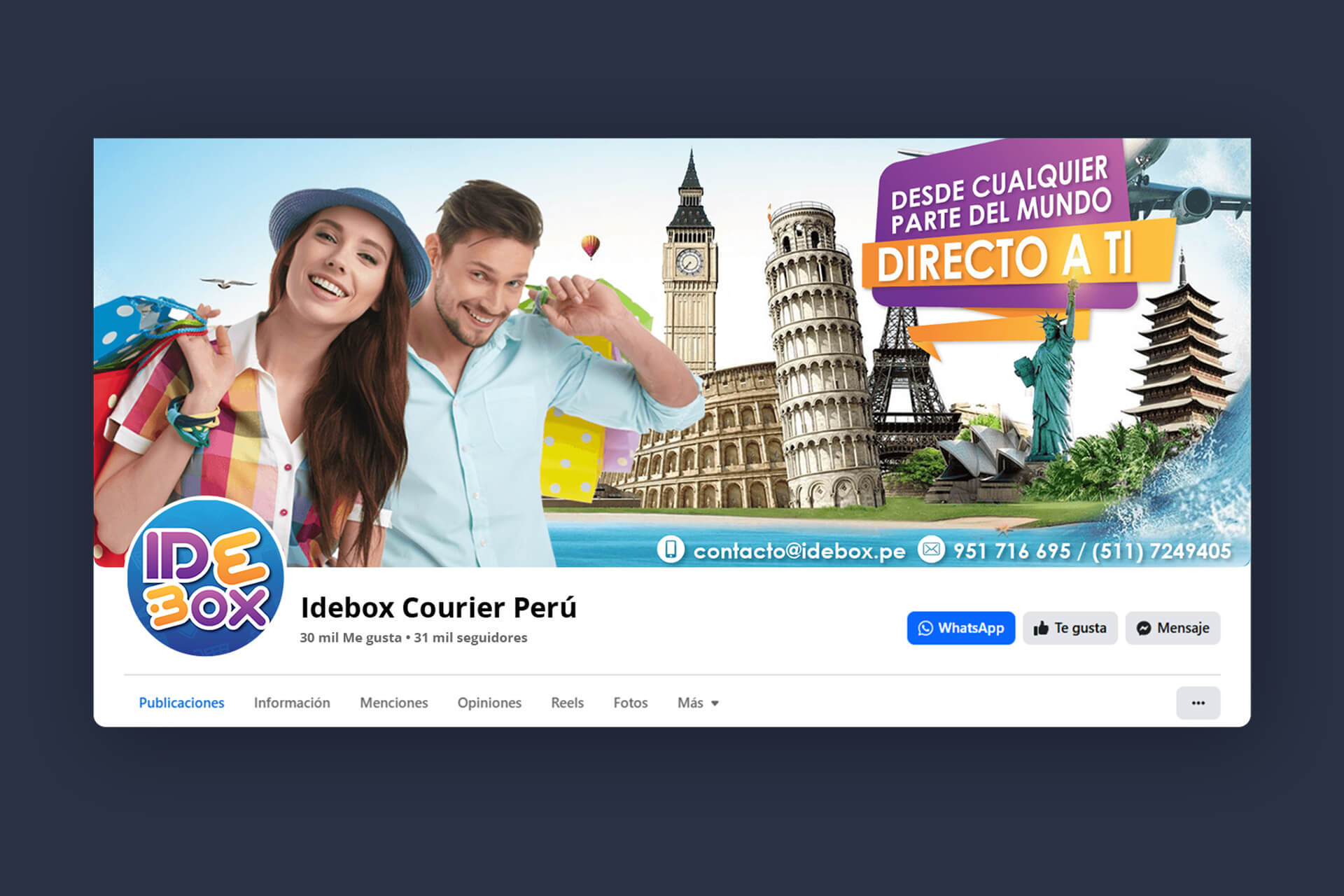 Diseño de portada para Facebook