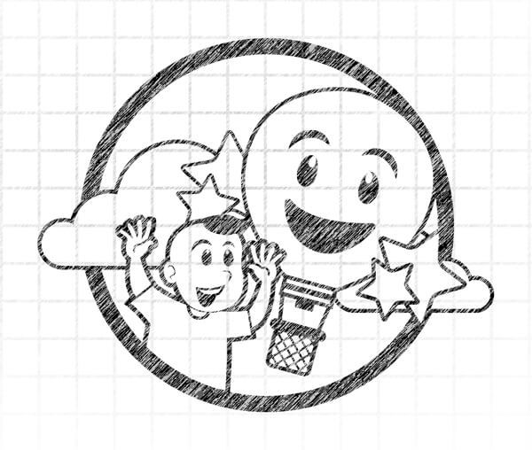 Boceto del isotipo desarrollado para la identidad visual de Magic Zone