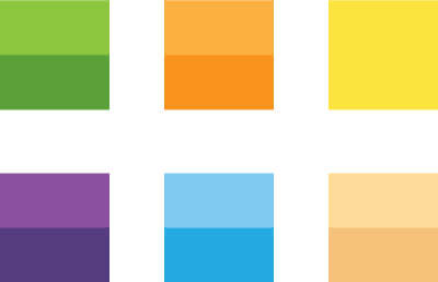 Paleta de colores utilizada en la identidad visual de Magic Zone