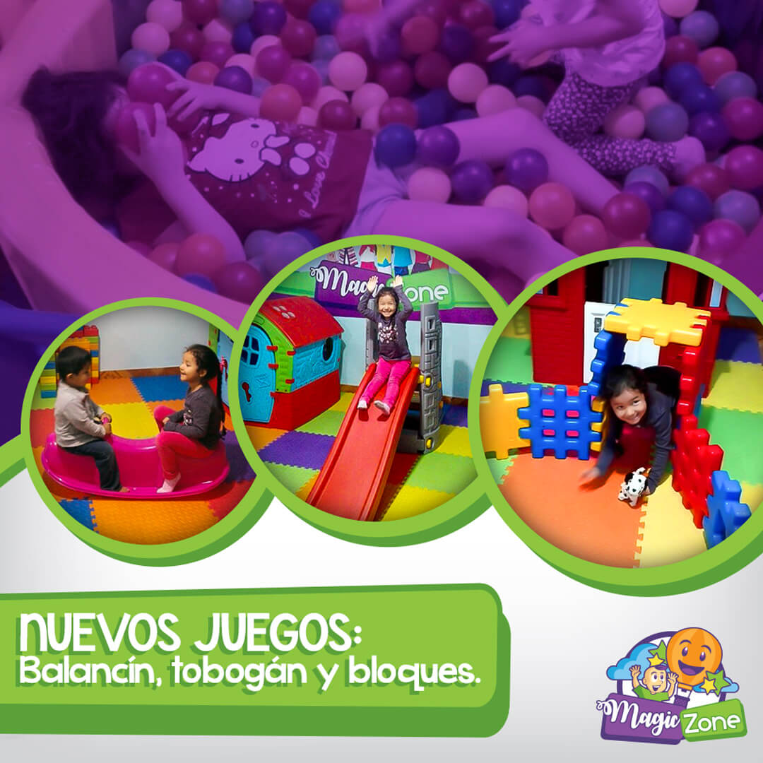 Flyer informativo para redes sociales de Magic Zone