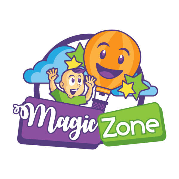 Diseño final del logotipo de Magic Zone sobre fondo blanco