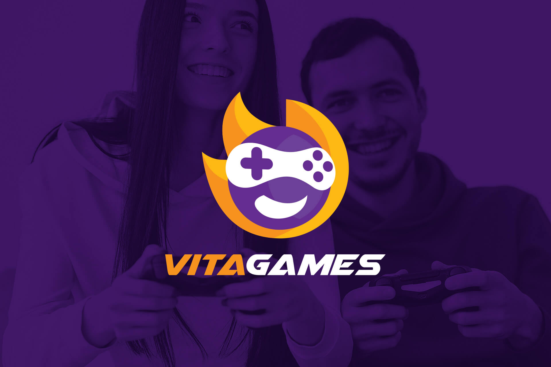 Diseño de logotipo, flyers y portadas para redes sociales para VitaGames